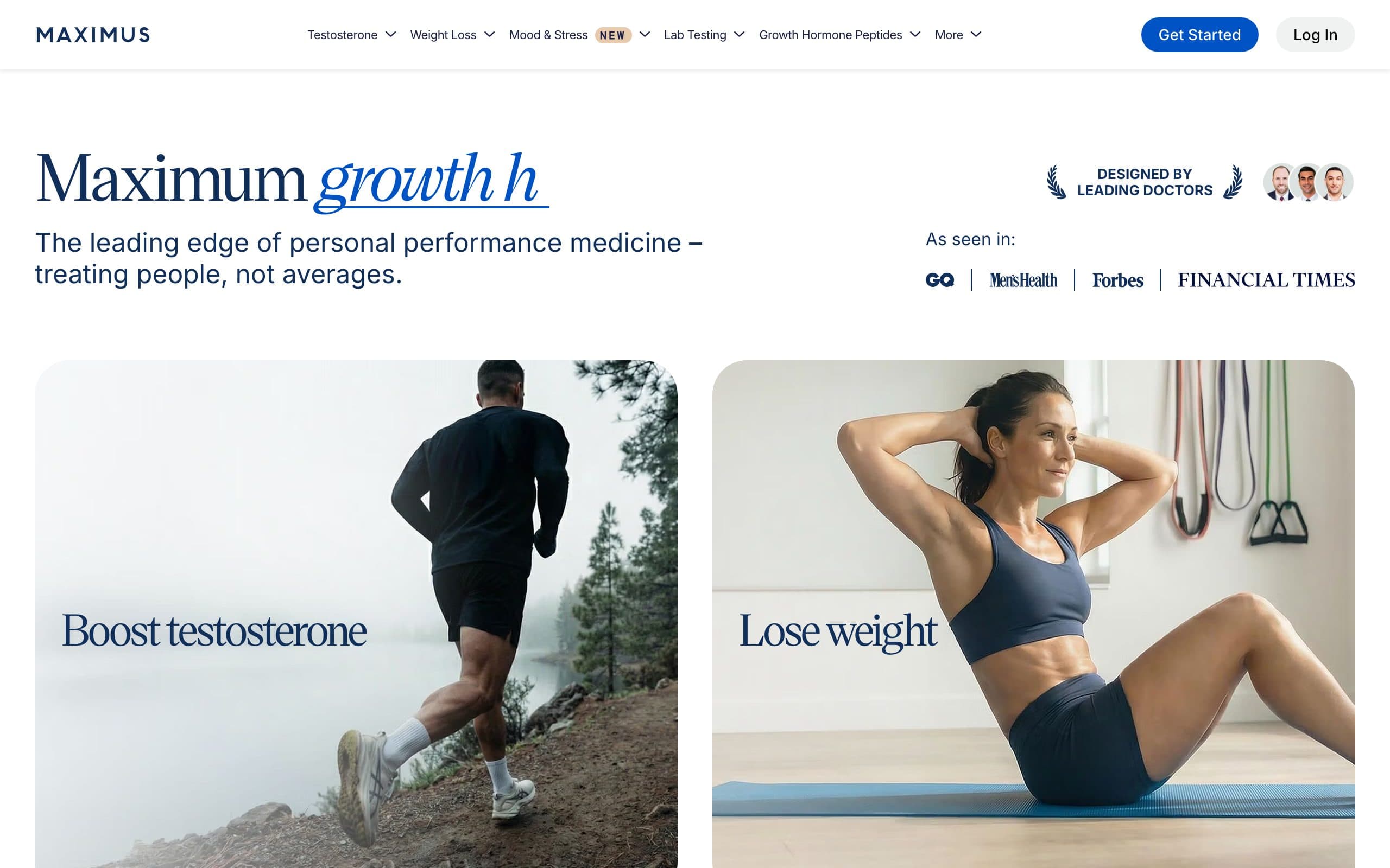 Screenshot of the Maximus homepage, captured August 27, 2026